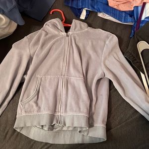 light blue velvet zip up